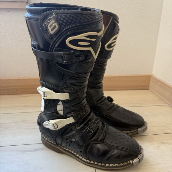 Alpinestars TECH 6 Men US  10 Black Motorcycle MotoCross Boots Tech series main image 7